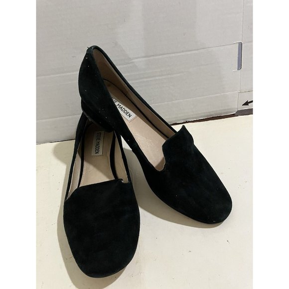 Steve Madden Shoes - Steven by Steve Madden jean  women's size 8 black Slip-On Suede Loafers  shoes